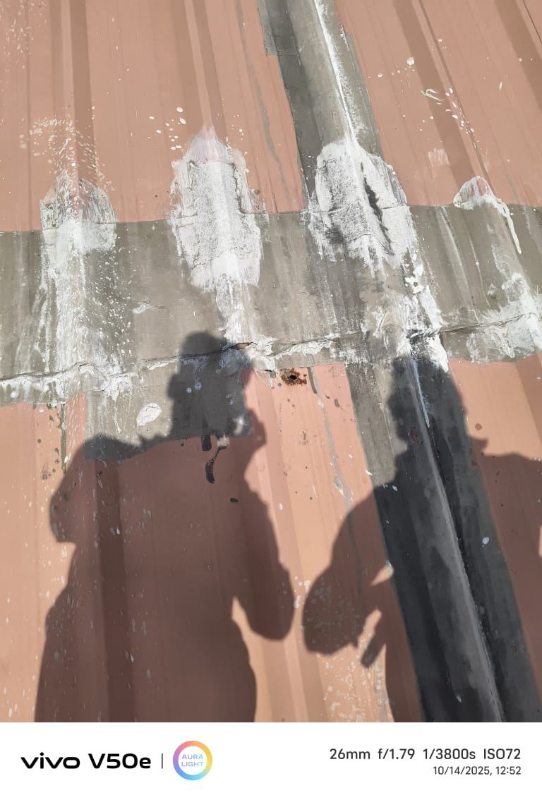 Roof waterproofing at KVBR Indoor Stadium