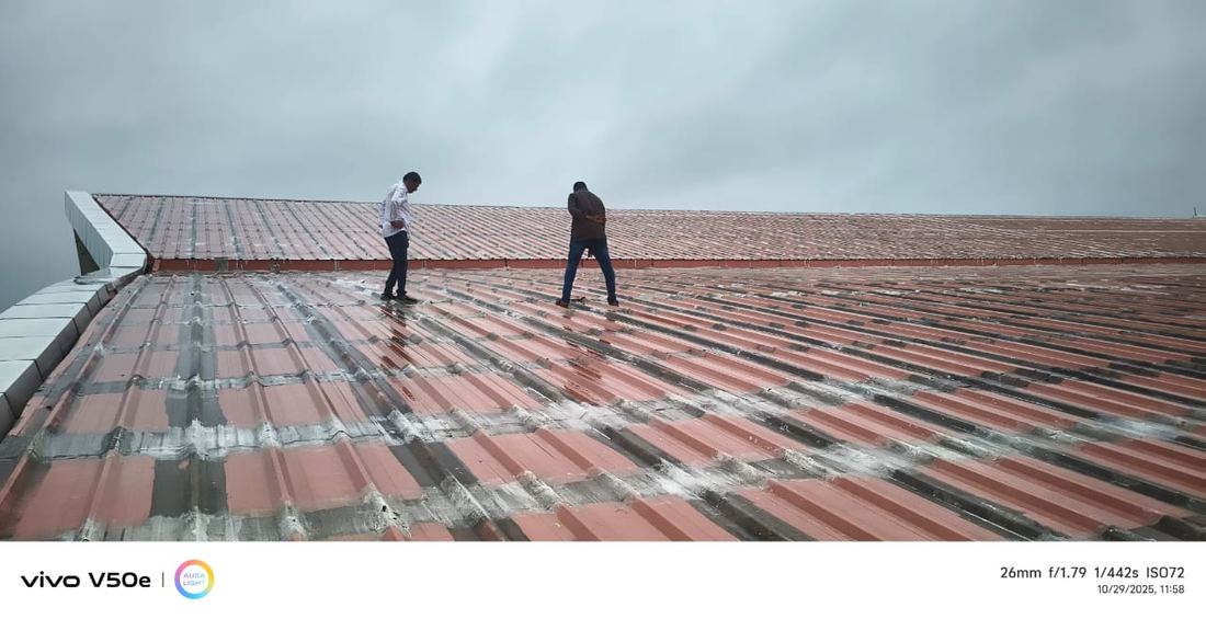 Roof waterproofing at KVBR Indoor Stadium