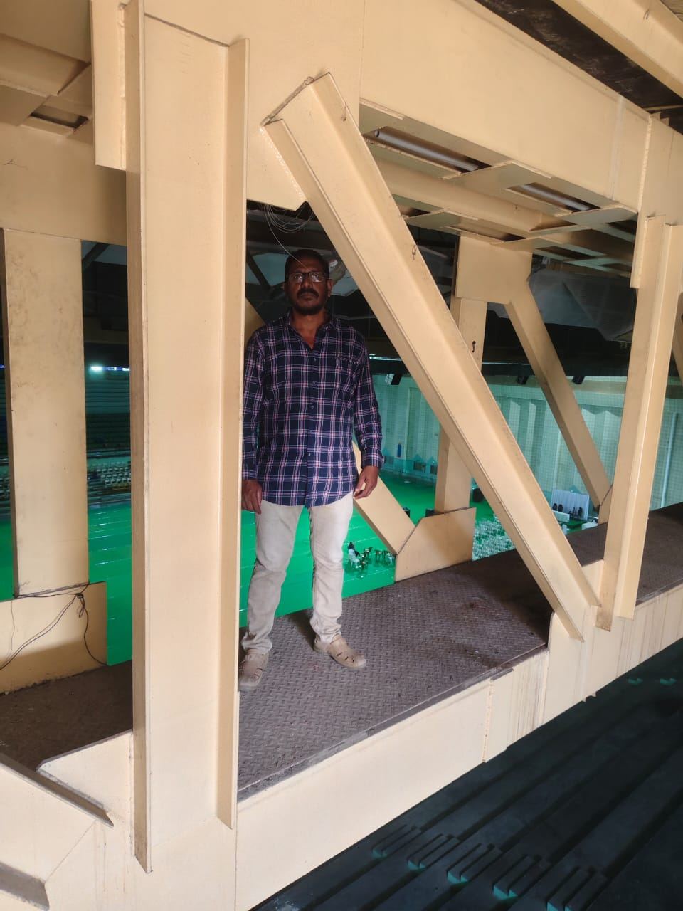 Roof waterproofing at KVBR Indoor Stadium